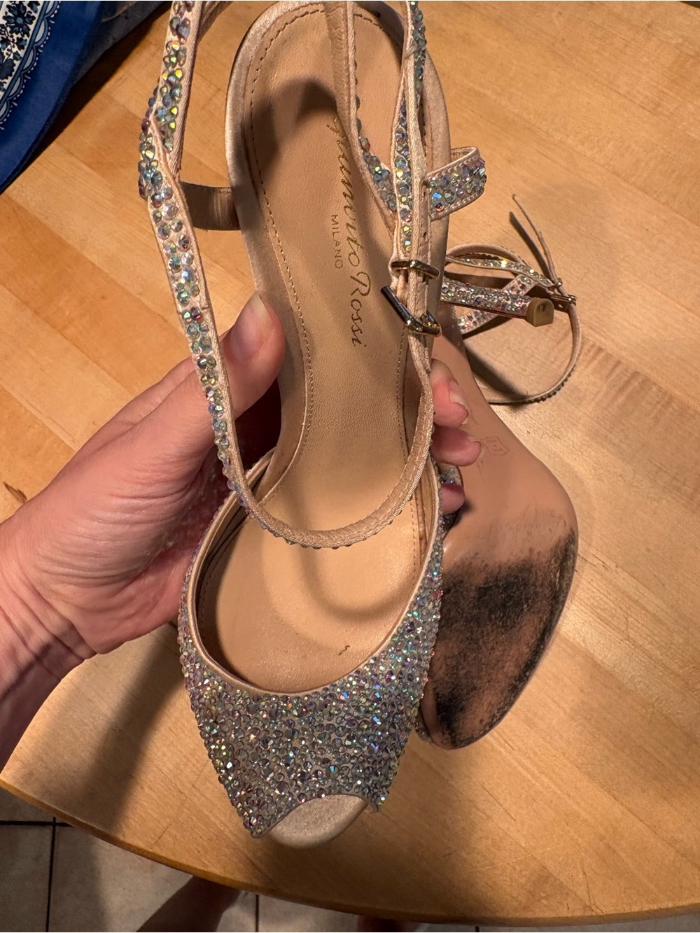 Gianvito Rossi Crystal-Embellished Satin Heels – Size 39 - Picture 5 of 9